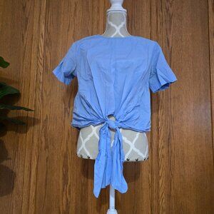 Tie Front Cotton Shirt